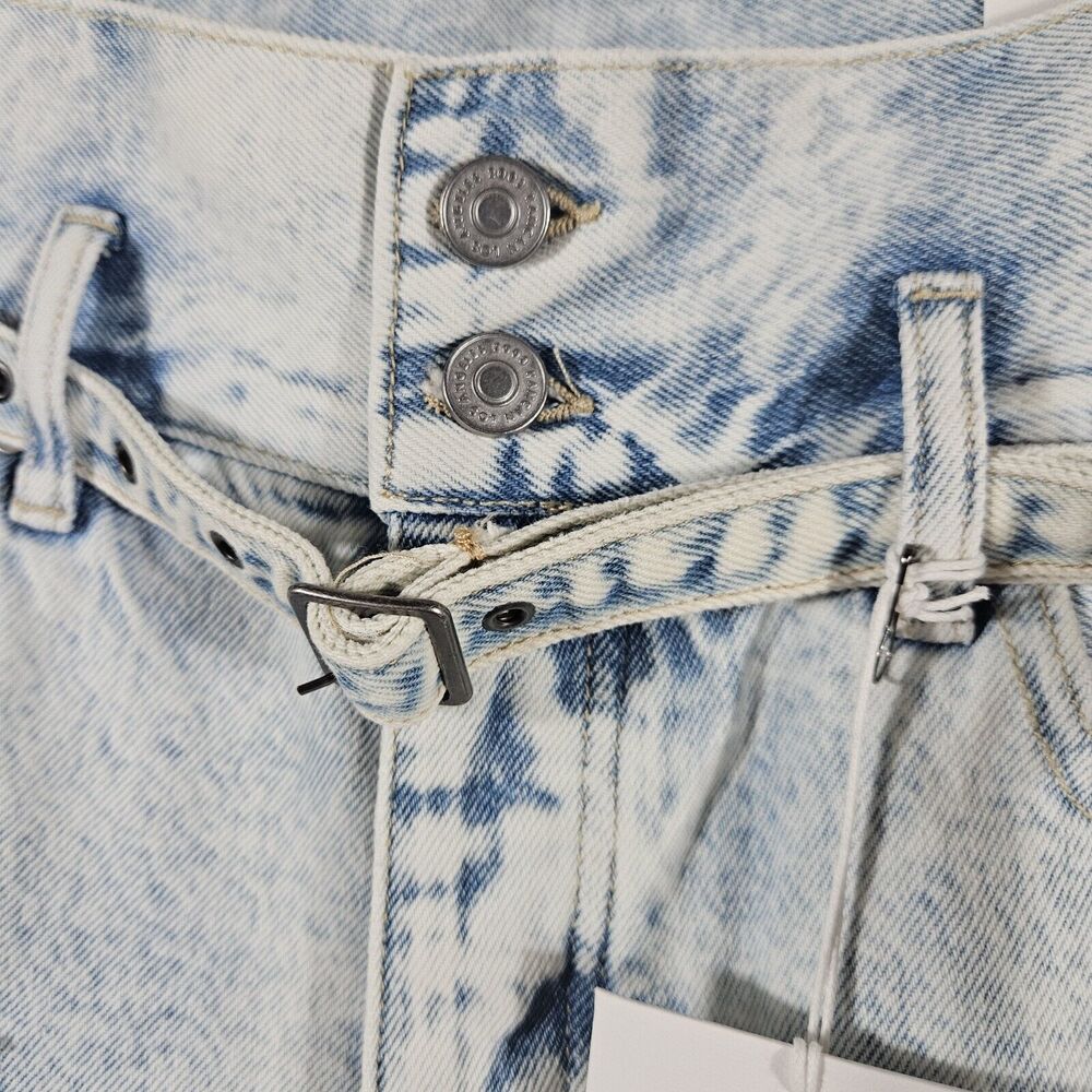 KanCan Ultra High Rise Rambler Denim Shorts Buttonfly Size 1/24 Distressed NWT - Picture 2 of 10